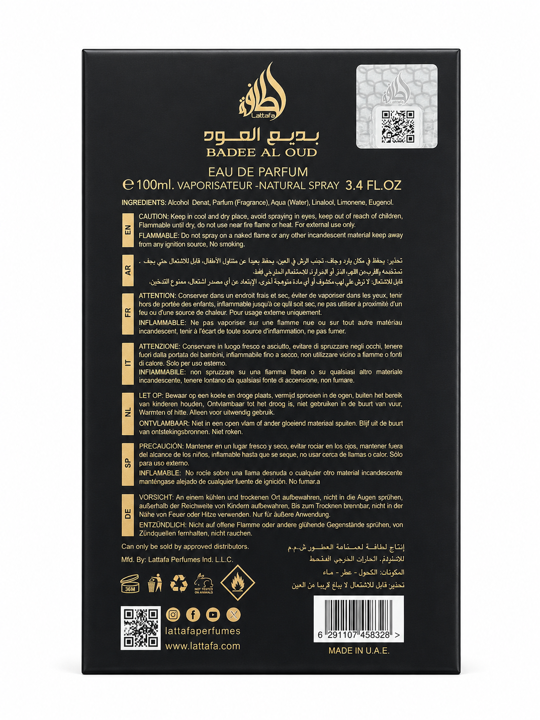 BADEE AL OUD LATTAFA 100ML